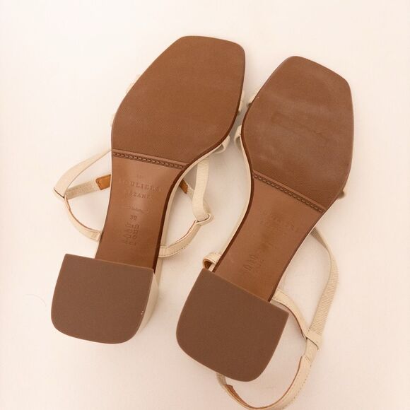 Sezane Pernille Sandals Size 39 Ecru - Picture 9 of 10